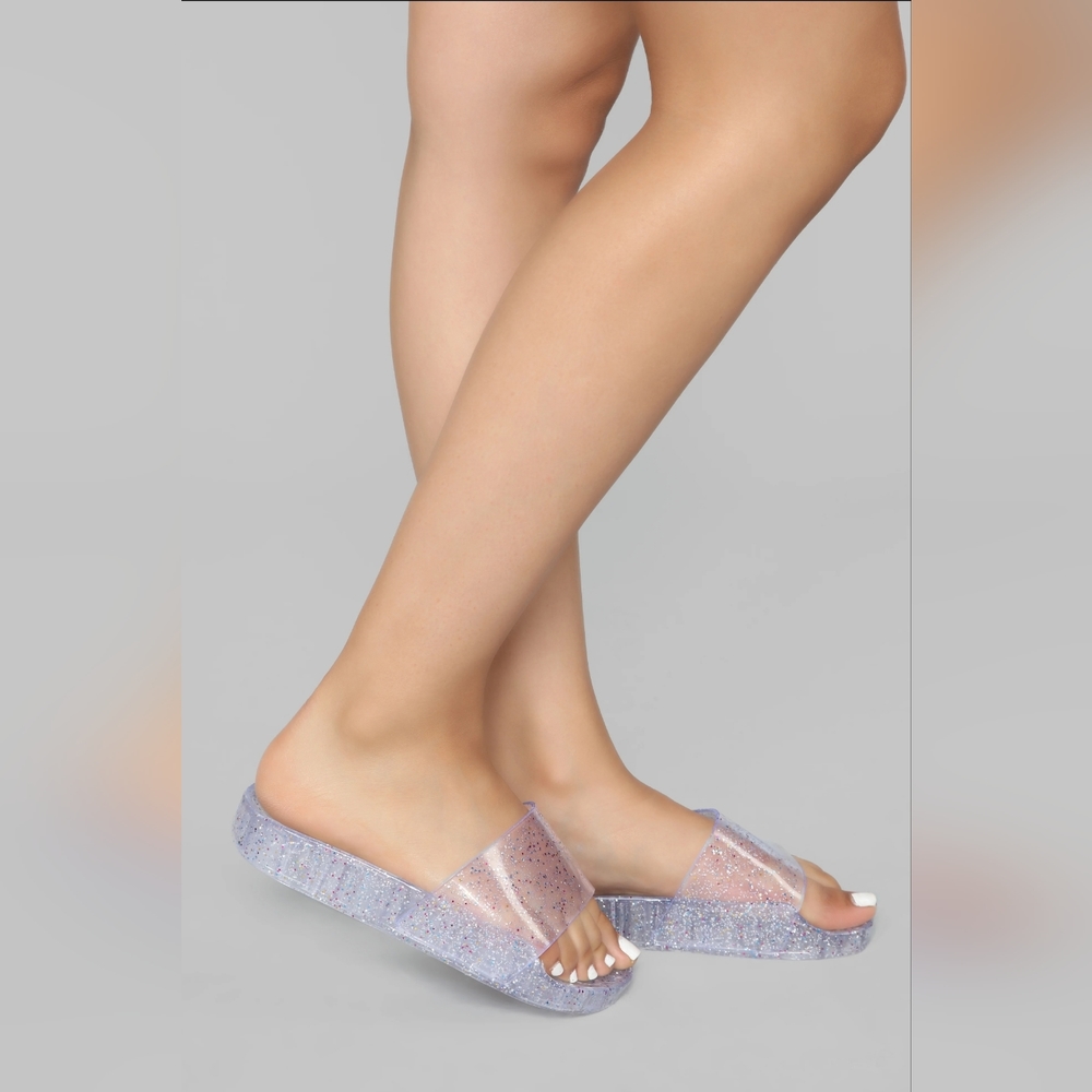 Clear Glitter Slides